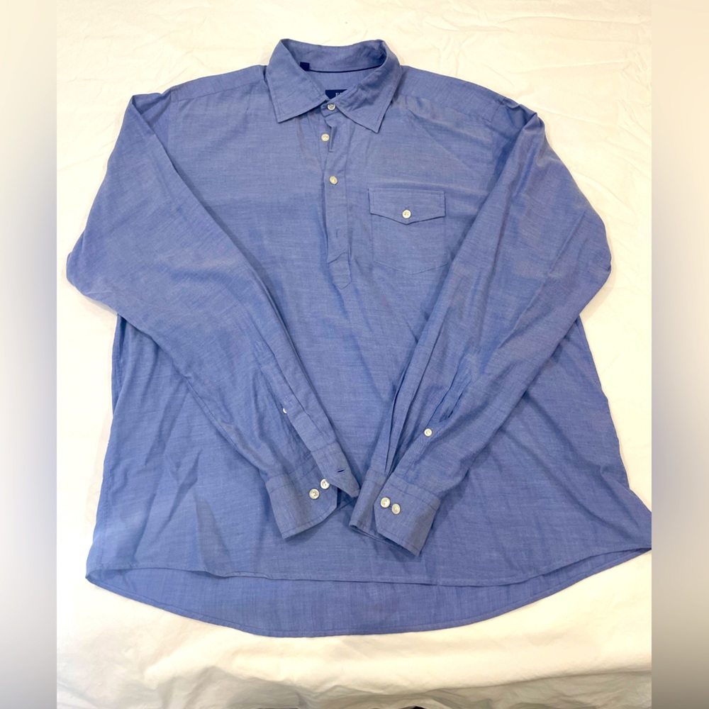 Eton Blue Long Sleeve Button Down